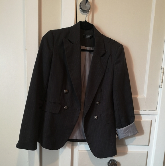 Suzy shier Dark grey pinstripe blazer - Picture 4 of 4